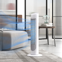 HOMCOM Tower Fan 45W with 3 speed swing 70 ° Ø 27x75 cm White