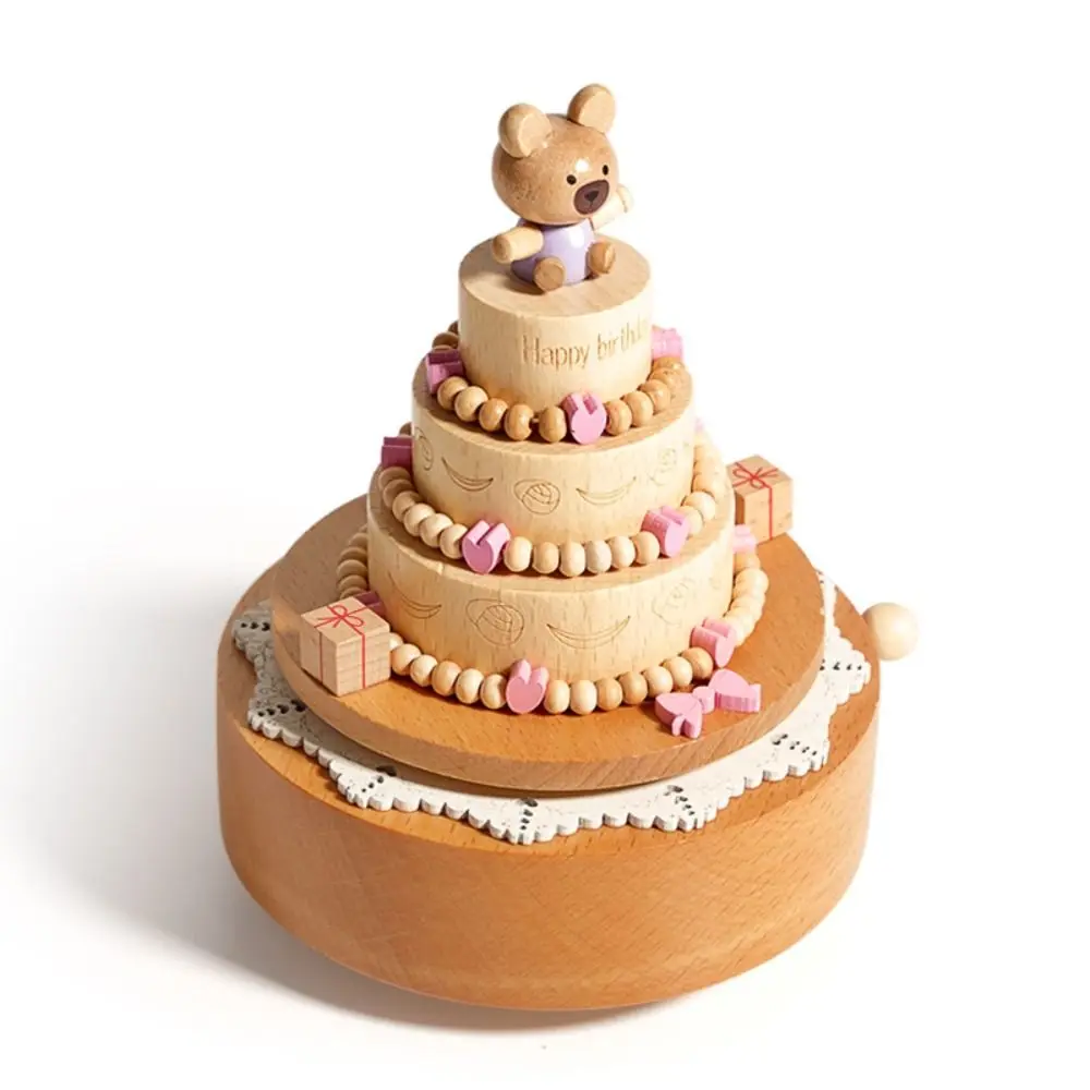 Carillon in Legno a Forma di Giostra con Ballerina Rotante, Design Vintage Retrò
