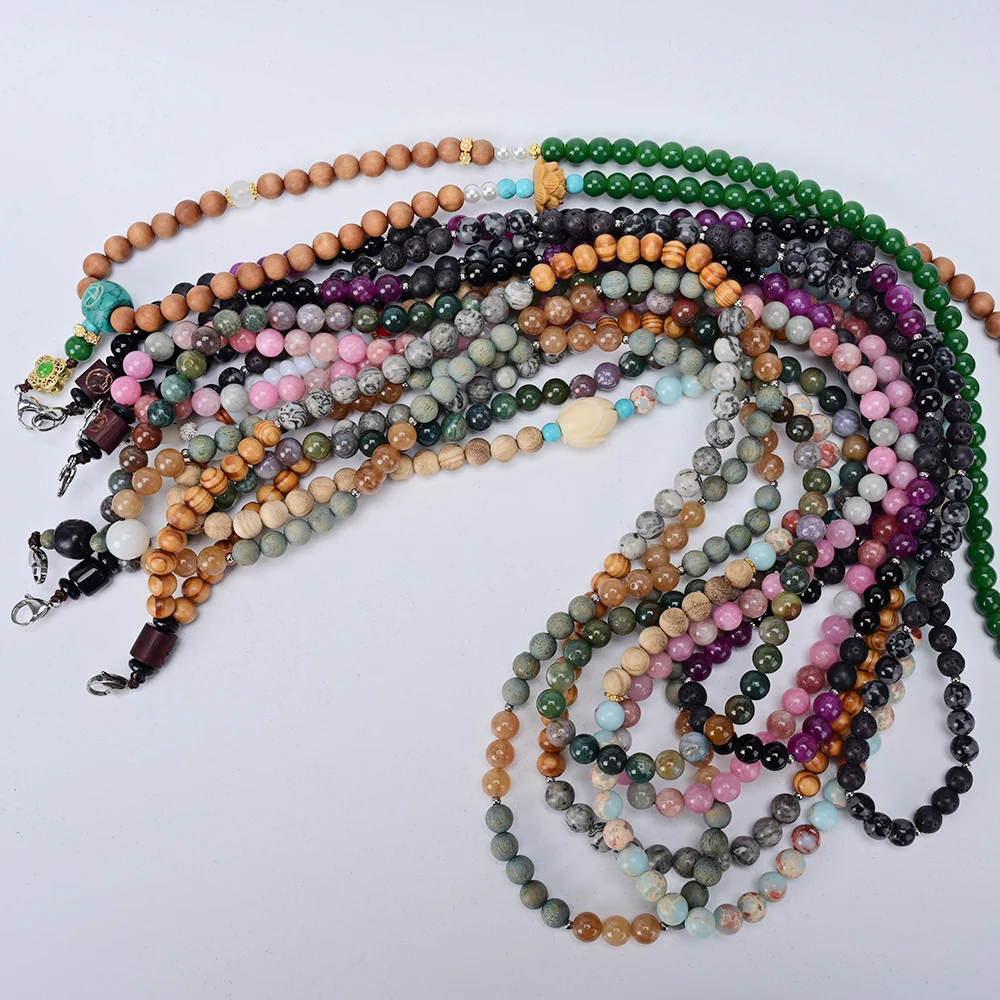 

Wolfcoolvape-Hookah ShiSha accessories bronze silver decorative buckle high-end retro stone beads wooden chain