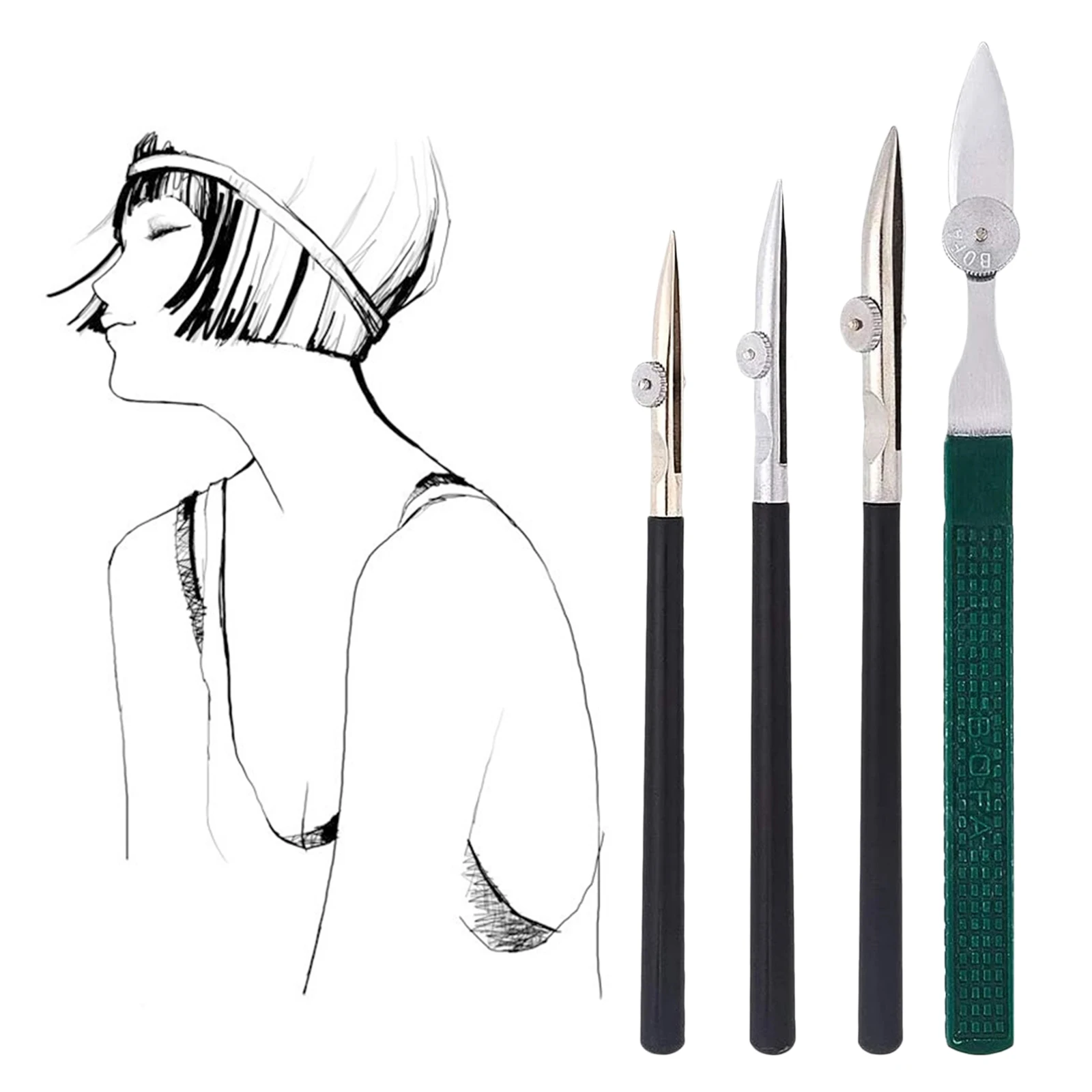 4x Ruling Pen Mounting Masking Fluid Writing for Drawing Oil Painting