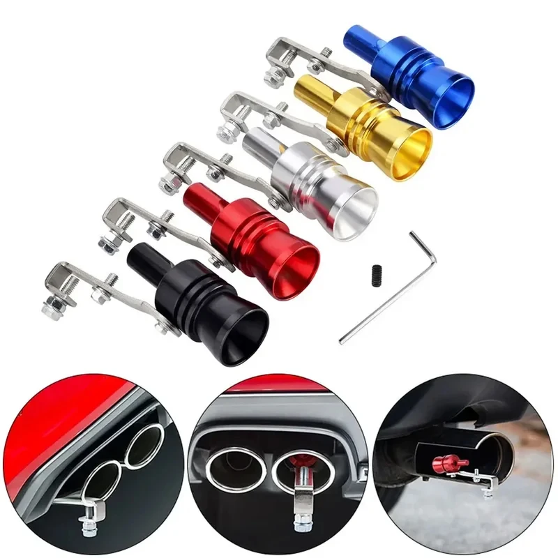 Apito de Escape Universal com Simulador de Som Modificado para Tubo de Escape de Carro e Moto, Simulador de Som de Escape Automotivo, 5 Cores Opcionais