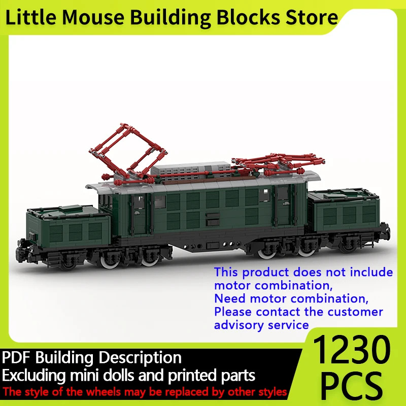 

City Car Model MOC Building Bricks Railway Baureihe 194 E94 Train Modular Technology Gifts Holiday Assemble Children Toys Suit