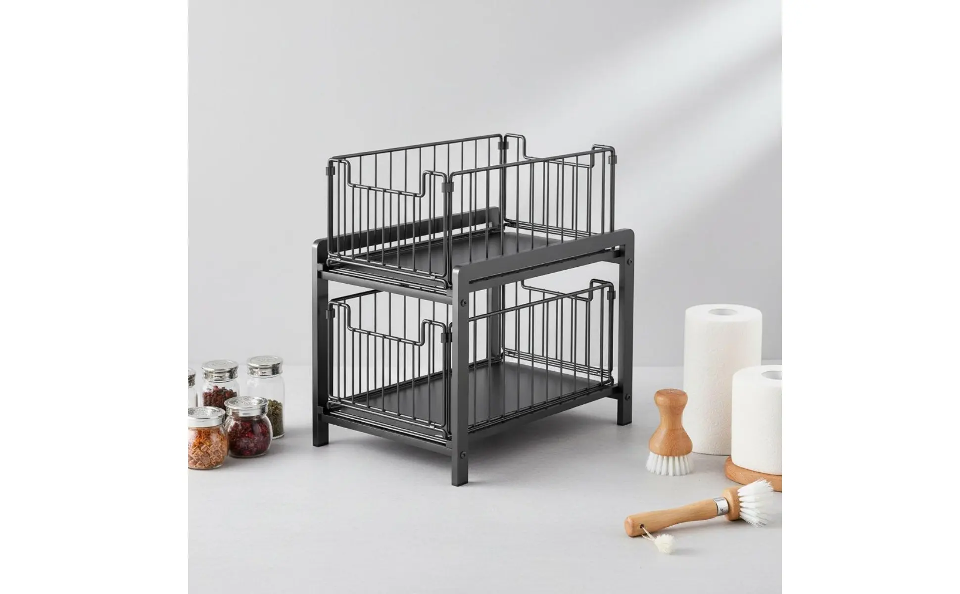Under Sink Pull Extendable Shelf Versatile Under Sink Storage Shelf Cabinet Sliding Drawer Rack Sturdy Construction for Kitchen Under Sink Pull Extendable Shelf Versatile Under Sink Storage Shelf Cabinet Sliding Drawer Rack Sturdy Construction for Kitchen