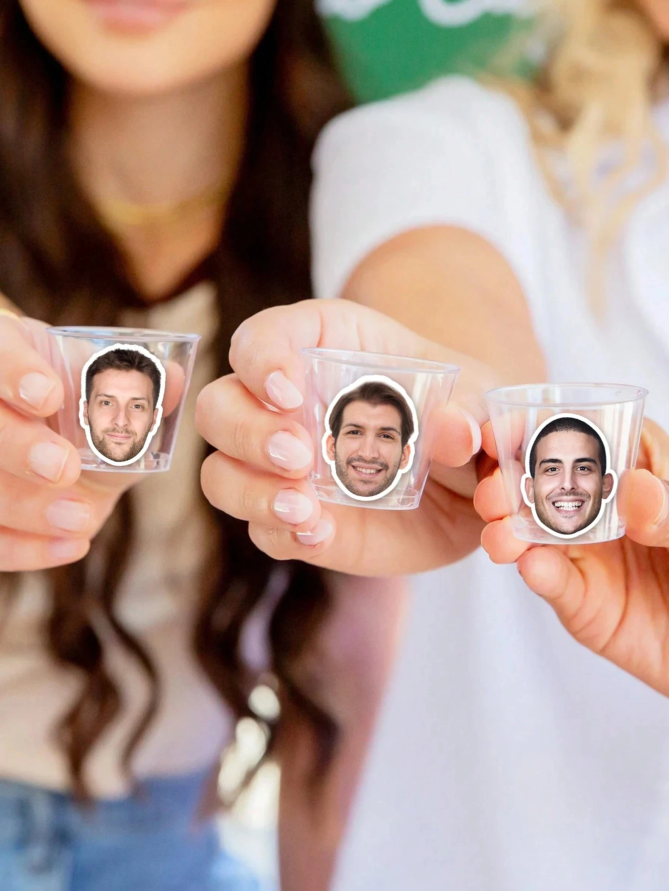 3.5-7CM Customized Face Sticker, Personalized Stickers From Your Photo Portrait - Die Cut Removable Vinyl, Custom Party Gifts