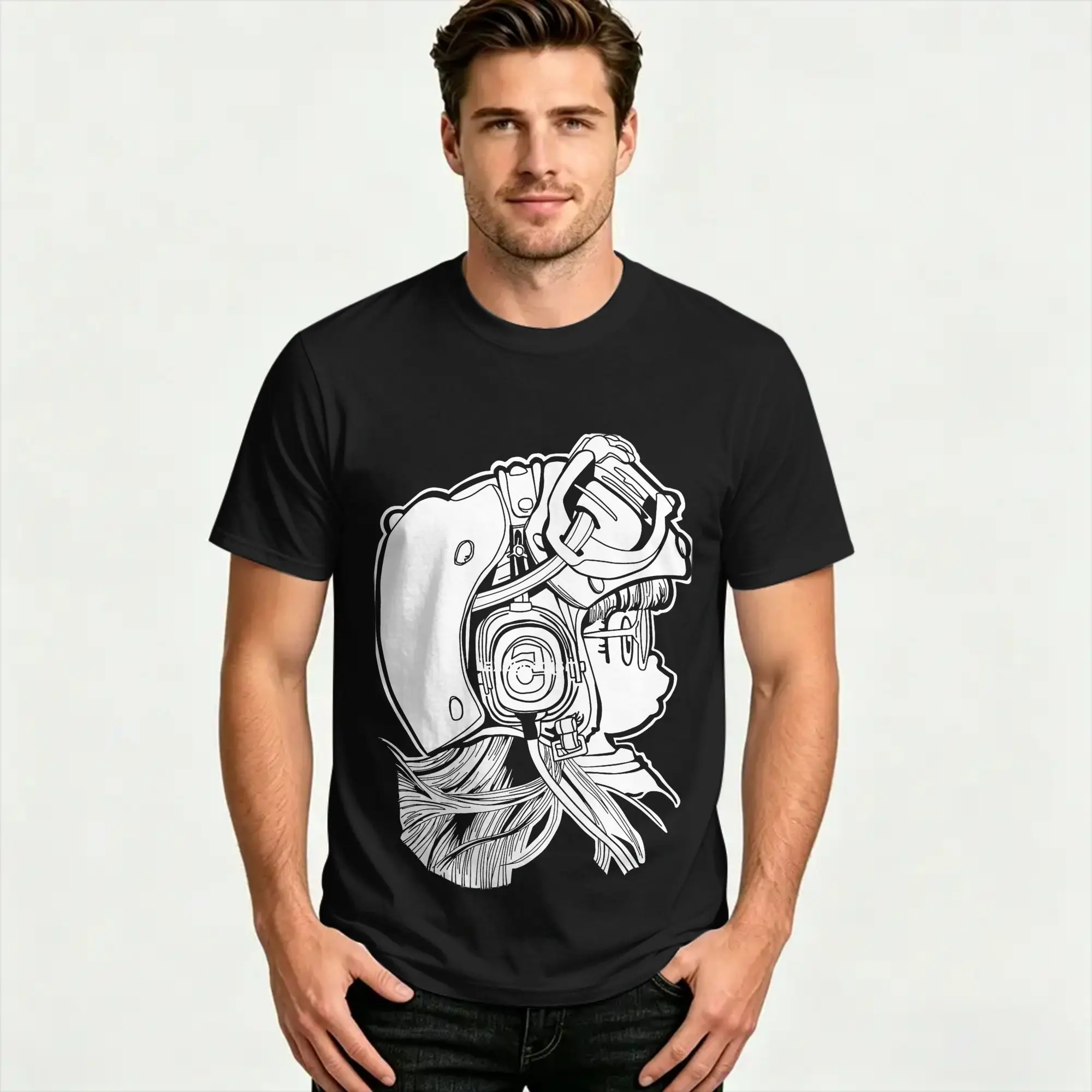 Fun Kawaii Arale Dr Slump Anime T-Shirt Men Women's Crew Neck Cotton T Shirt  Short Sleeve Tees Unique Clothing