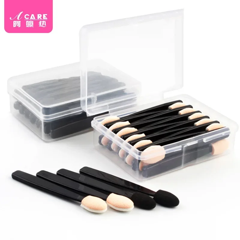 DX01/Eye shadow brush/Disposable/B1PQ4-Easy-to-Use Single-Head Sponge Eye Shadow Stick Portable Mini Eye Makeup Halo