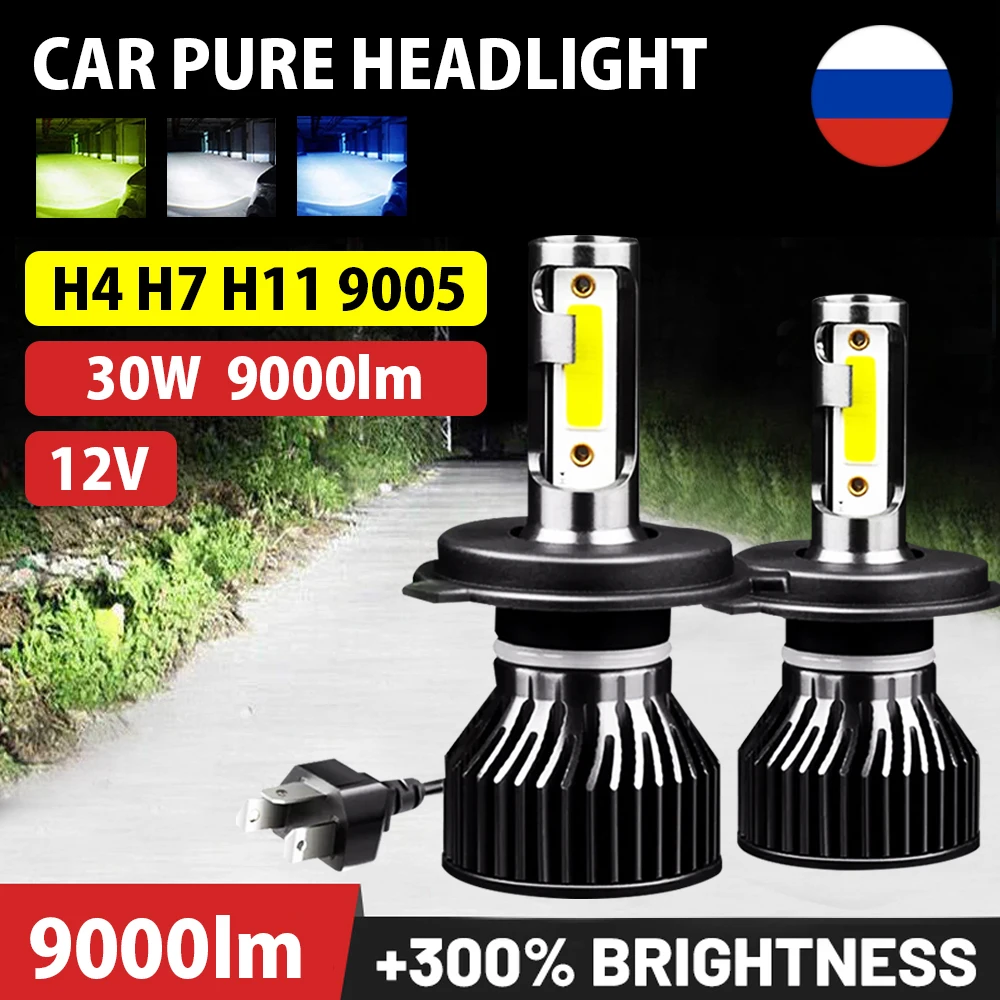 9005/HB3 High Beam 9006/HB4 Low Beam H9 Led Headlight Bulbs H1 H11 H3 H7H8 H4 Auto Fog Light Brightness Headlamp Restoration Kit