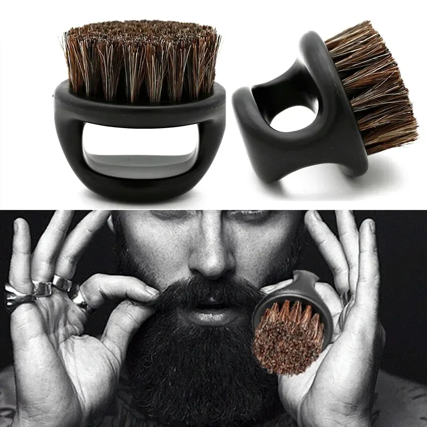 Brush fix comb beard with ring, cleaning brush, Barber Barber tools