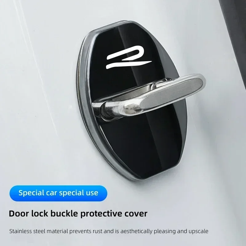 Cubierta de cerradura de puerta de coche, tapa de acero inoxidable, accesorios para VW GTI Polo Golf Passat Tiguan Arteon Touareg CC Taigo Caddy, 4 Uds.