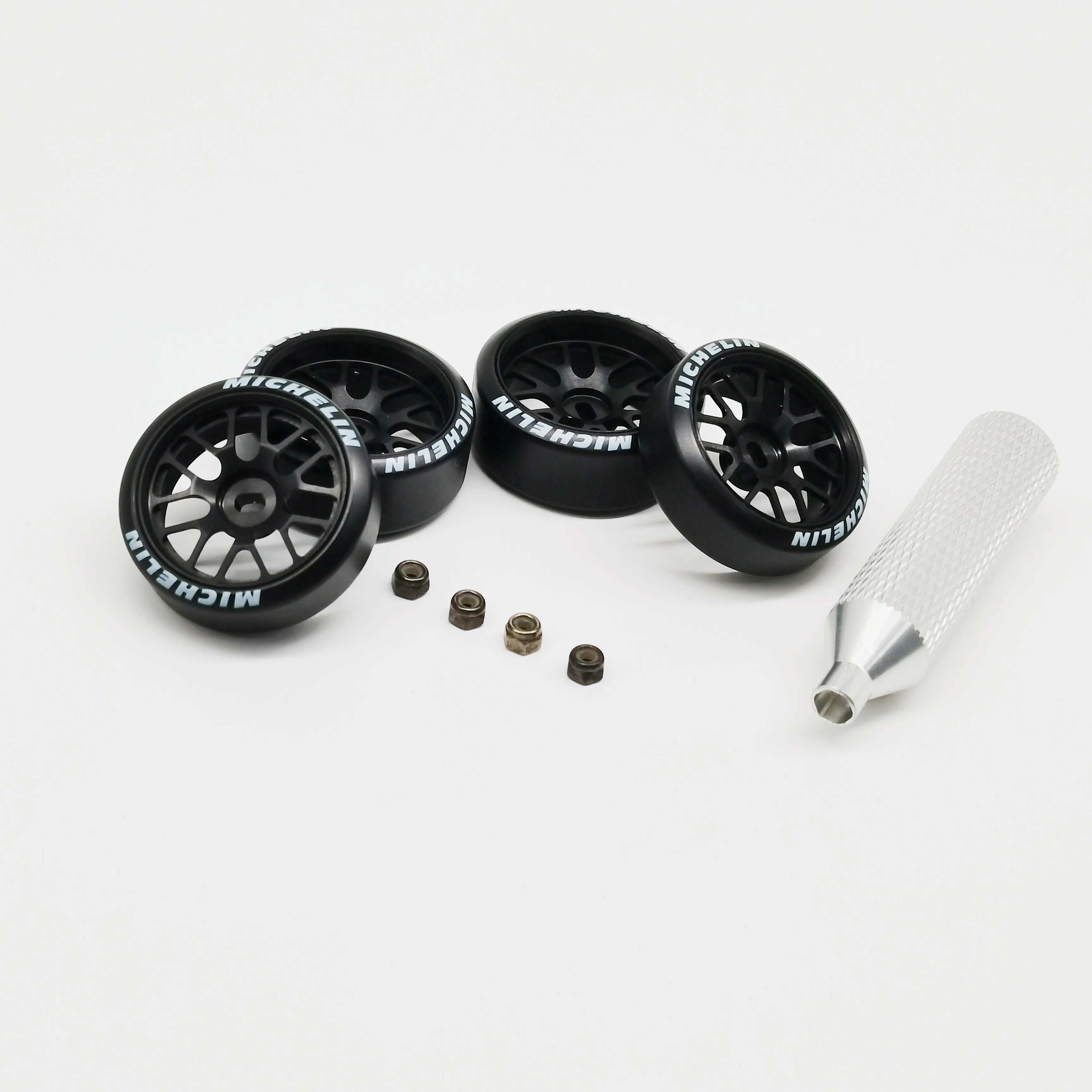 RC Drift 22MM Aluminum Wheel Hub with Logo Tires for 1/28 Wltoys RC Drift Car MINI-Z AWD MA020 MA030 FWD DRZ BZ GLA GLD HGD1