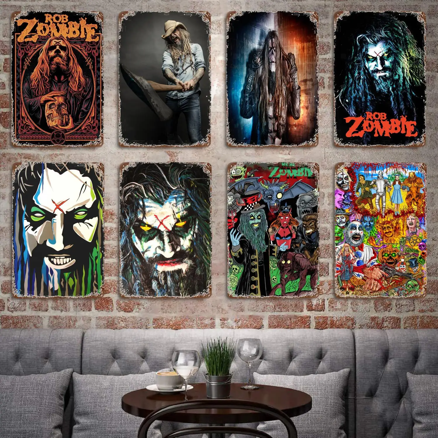 

Rob Zombie metal Decor Poster Vintage Tin Sign Metal Sign Decorative Plaque for Pub Bar Man Cave Club Wall Decoration