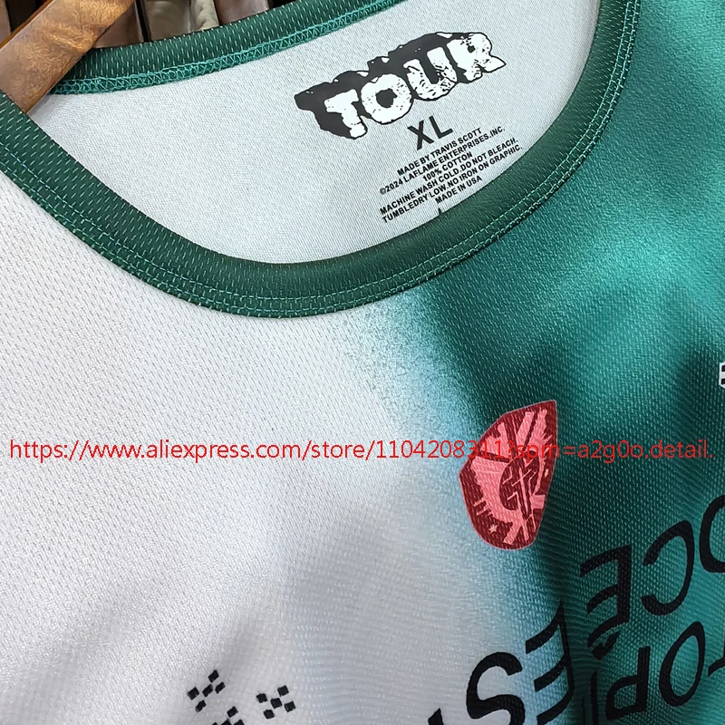 A Sports Jersey Ball Game Cactus Jack Short-sleeved Mesh Quick-drying Breathable Top High Quality UTOPIA T-shirt