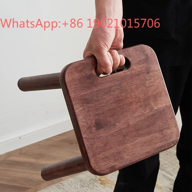

Hxl solid wood small bench - living room shoe changing stool - minimalist square stool