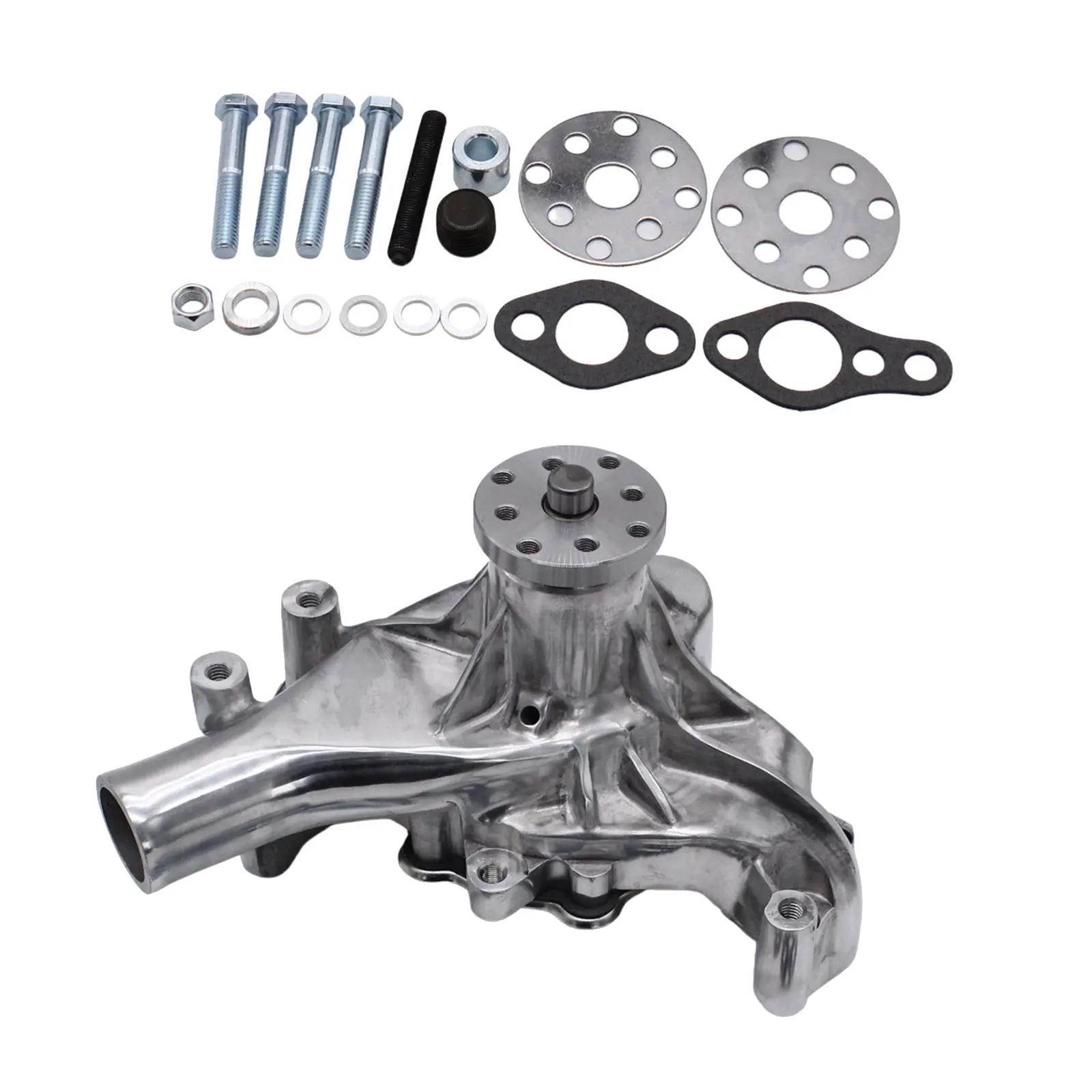 Water Pump Long Chrome Durable Automotive for Chevy 283 327 350 383 Sbc Automobile Accessory Stable Performance