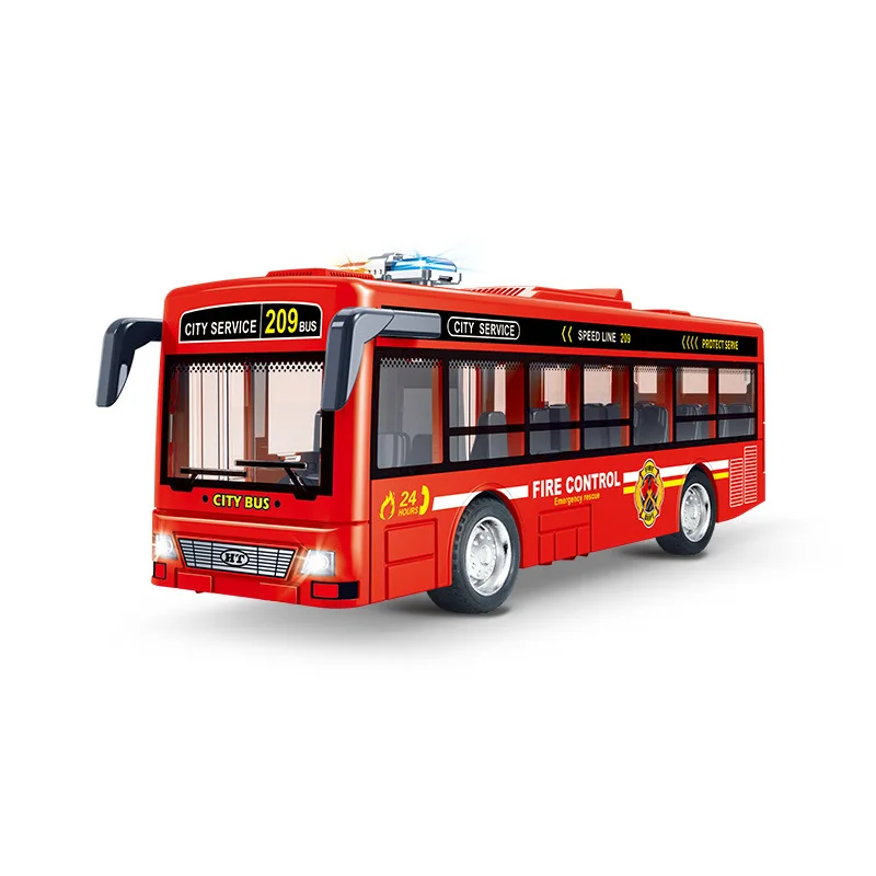 Zabawki dla dzieci: autobus miejski z napędem inercyjnym, światłami i muzyką, kreatywny plastikowy autobus do przesuwania, gra planszowa, prezent urodzinowy dla chłopca.