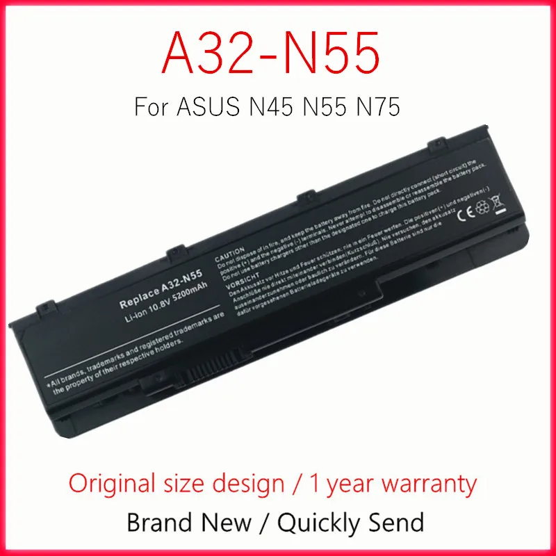 

A32-N55 Laptop Battery For ASUS N45 N55SF N55SL N45E N45S N45F N45J N55 N55E N55S N75 N75E N75S N75SF N75SJ N75SL N75SN N75SV