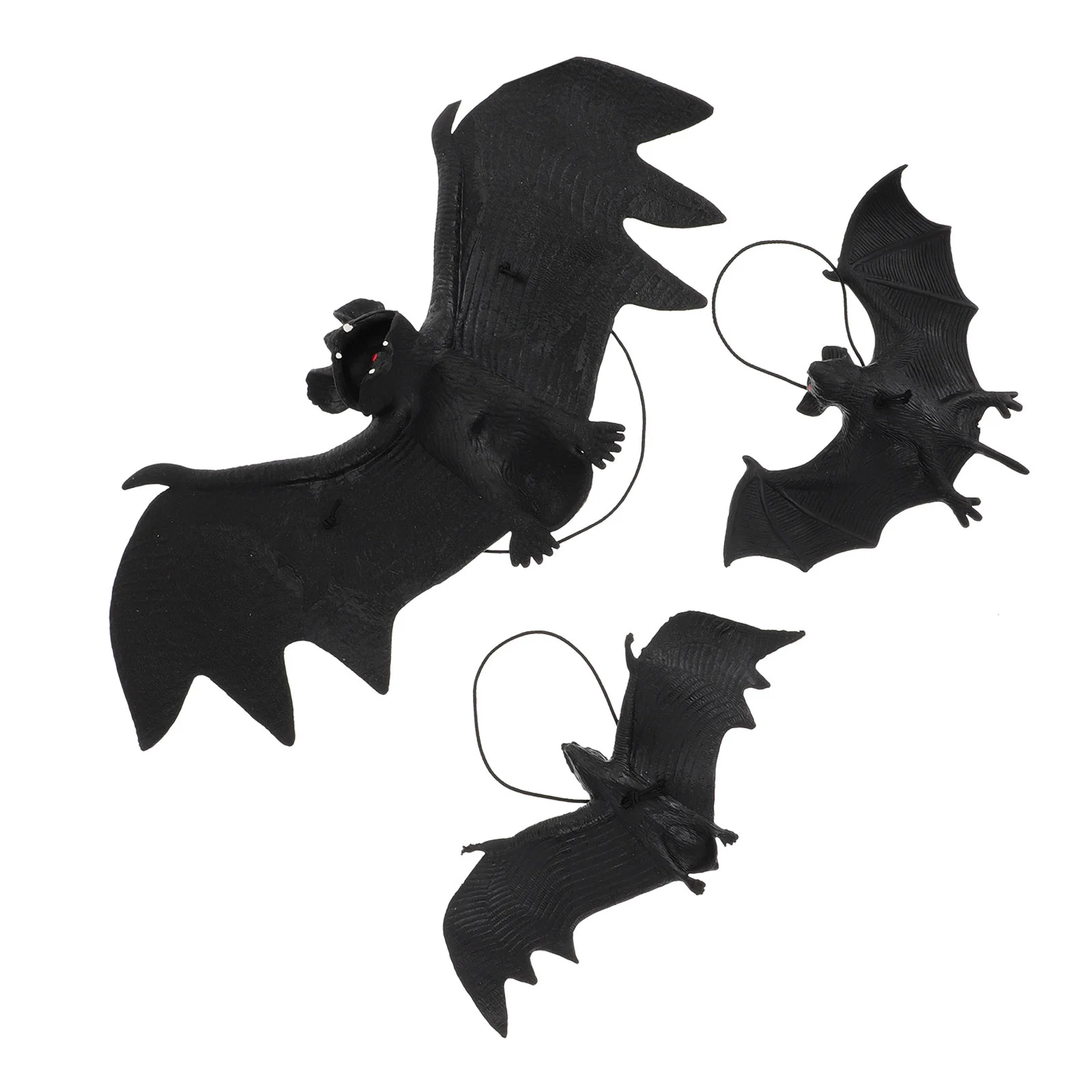 18 szt. Symulacja Gumowa Nietoperz Dekoracje na Halloween Wiszące Ozdoby Domowe Upominki na Festiwal Straszne Rekwizyty Łatwe w Użyciu