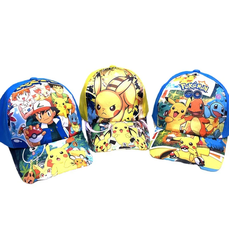 Children\'s Hat Pikachu Baseball Hat Printed Pet Elf Cartoon Duck Tongue Hat Children\'s Sunshade Hat Tide