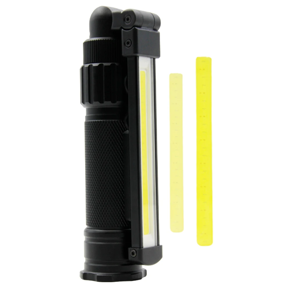 COB XPE LED Camping Emergency Flashlight 18650 USB Garage Work Light 360° Folding Magnetic Inspection Lamp Red SOS Strobe