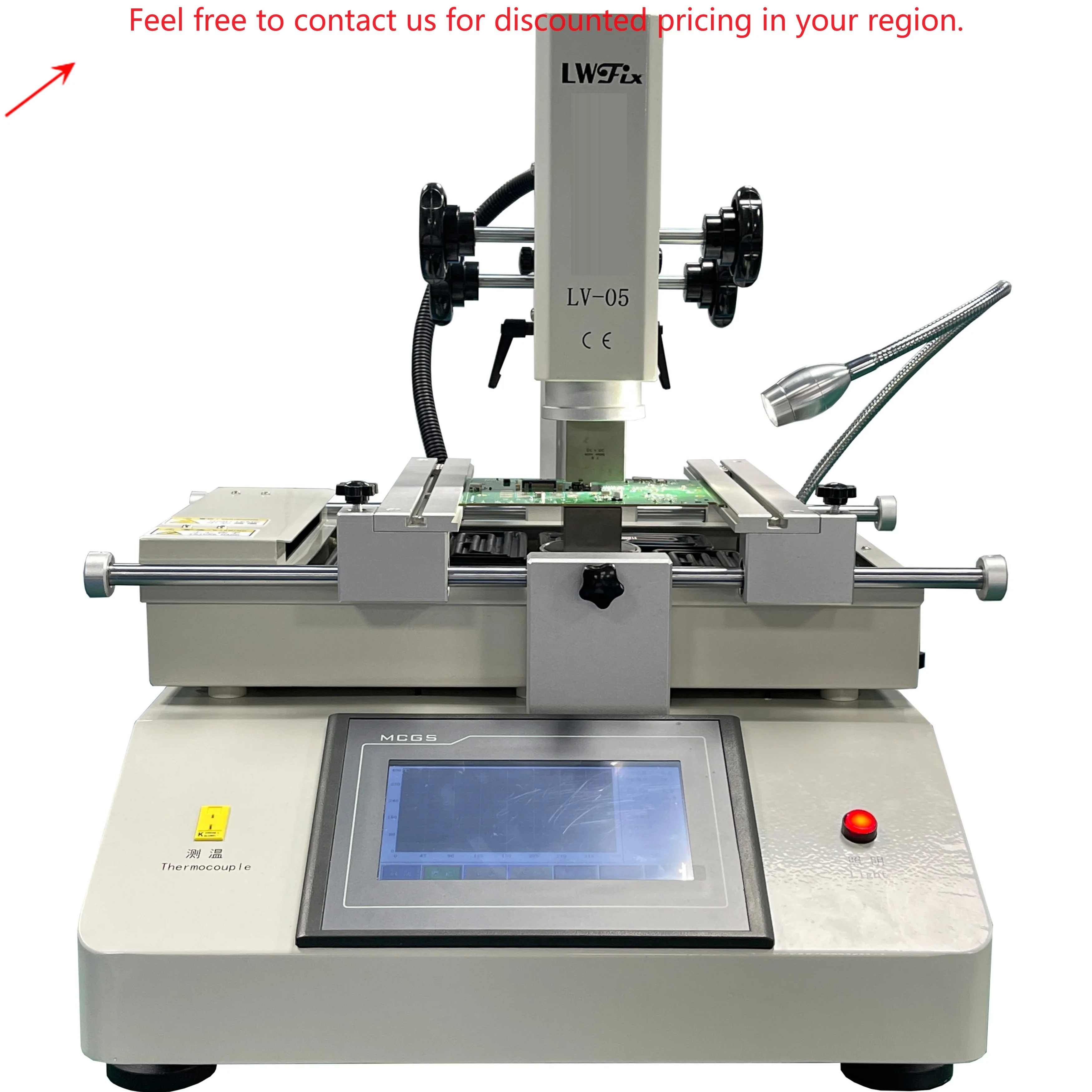

BGA Rework Station LV-05 3 Zones Hot Air Touch Screen Solder Machine 4500W Soldering Tools Infrared BGA Rework Station