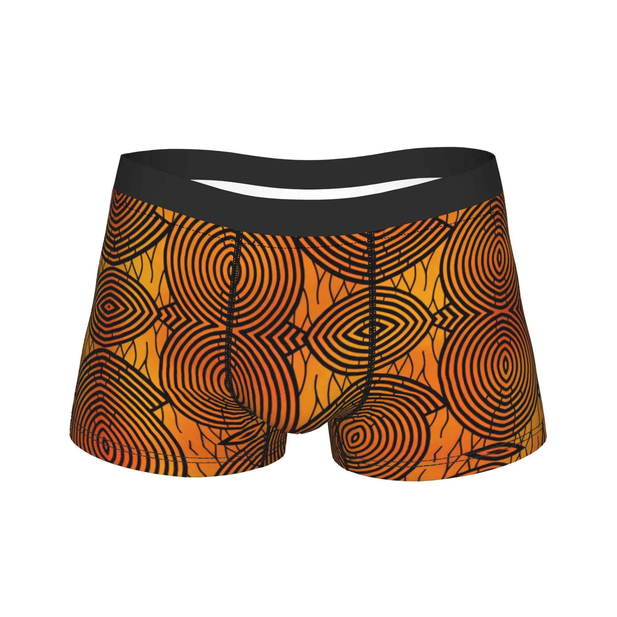 African Tribal Patterns Trunk  Pouch Underwear Quality Printed Shorts Briefs Funny Male Underpants Big Size