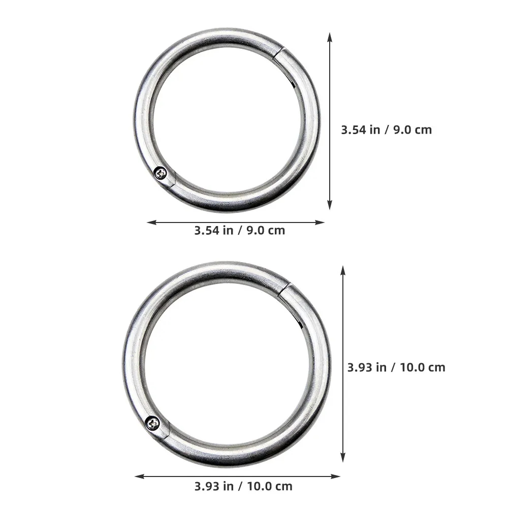 2Pcs Stainless Steel Cattle Nose Ring Secure Fit Reusable Farm Tool for Cattle Handling Animal Husbandry Equipment Traction Ring - view 4