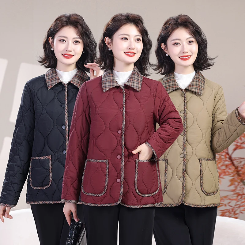 

Женская теплая шерстяная куртка, осенне-зимний кардиган, свитер, 2021, топы для пожилых людей среднего возраста, повседневные шерстяные большие размеры