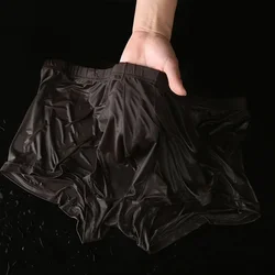 1pc Men Sexy Boxers Shorts Solid Color Mesh Thin See Through Brief Shorts Trunks Male Panties Lingerie Underwear