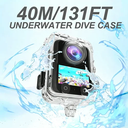 Imagen 2 del producto Para DJI Osmo 360 funda de buceo Invisible carcasa impermeable 40M/130 pies carcasa protectora de buceo subacuático para accesorios DJI Osmo360