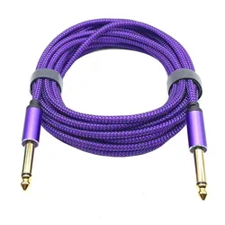 Nylon Braided 6.5mm Jack Audio Cable 6.35mm Male to Male Aux Cable for Guitar Mixer Amplifier - Durable Audio Connection