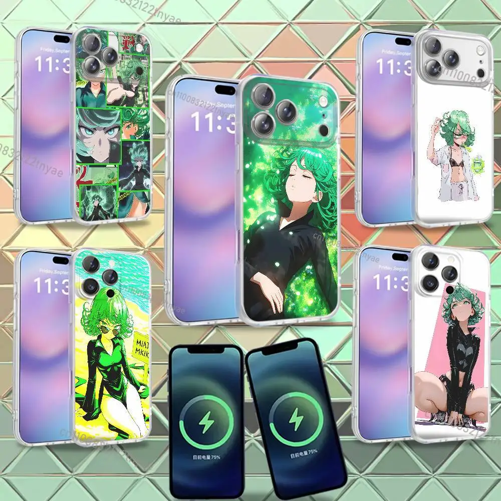 

for Magsafe Magnetic Frosted Phone Case For iPhone 17,12,11,14,13,15,16,Plus,Air,Pro,Max,E,Mini O-One Punch Man Tatsumaki TPU
