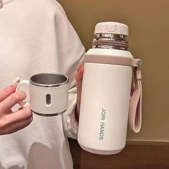 600ML Thermal Water Bottle Stainless Steel Thermos Bottle Keep Cold and Hot Water Bottle Thermos for Tea Coffee Vacuum Flasks