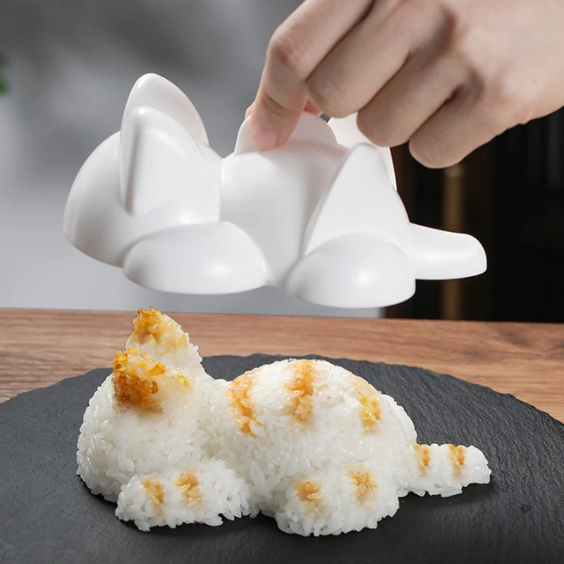 1/2Pcs Cute Sushi Tool Onigiri Molds Cat Animal Shape Sushi Kids Rice Mashed Potato Pumpkin Mash Baking Supplies Kitchen Gadgets