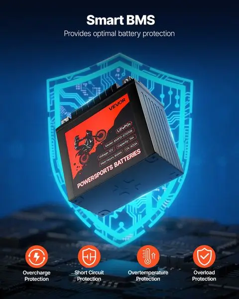 Motorcycle Battery 12V 7Ah YT14AH-BS High Performance Powersports Battery