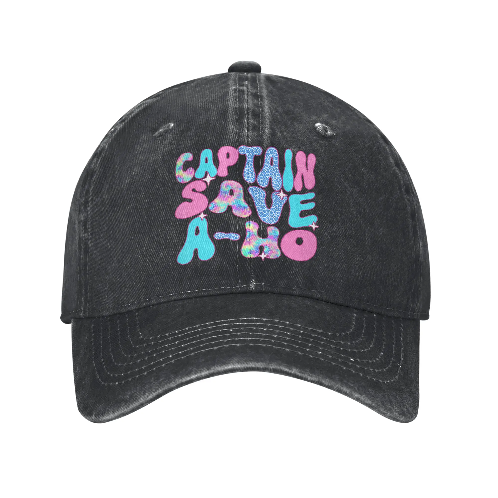 Washed Baseball Cap Groovy Captain Save A Ho Summer Trucker Hat For Unisex-Teens  Fashion Hiking Fishing Sun Baseball Caps