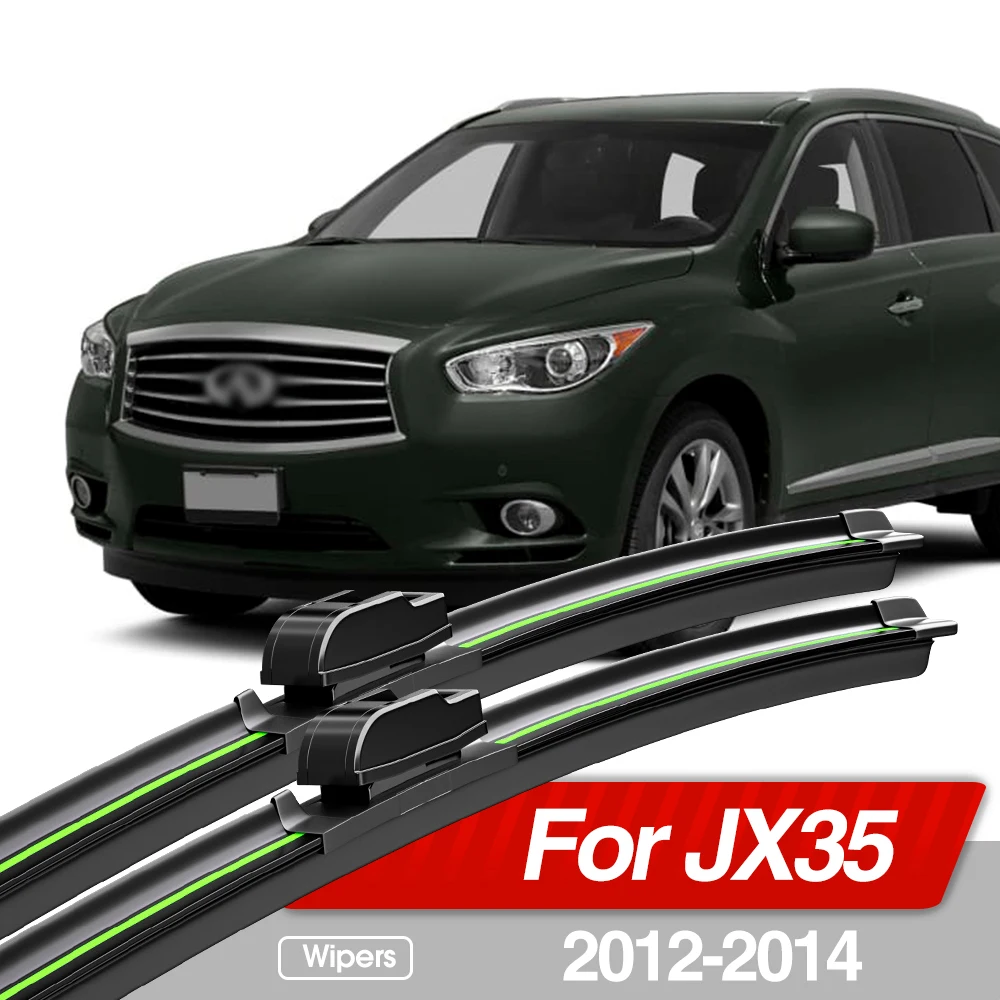 

For Infiniti JX35 2012-2014 Front Windshield Wiper Blades 2pcs Windscreen Window Accessories 2013