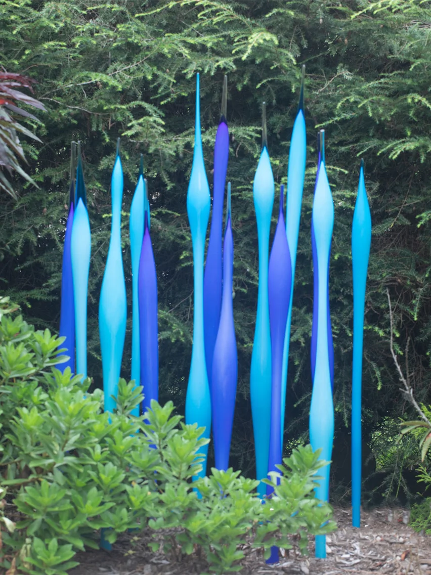 Luxury Garden Standing Tall Spike Art Decoration Murano Glass Spears Reeds