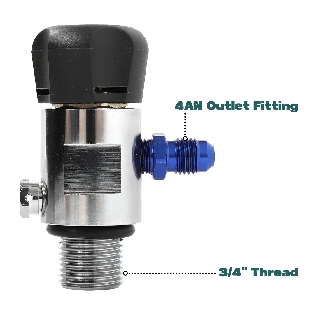 3/4\'\' Nitrous Hi-Flo Bottle Valves Work For Nitrous Oxide Systems 16145NOS