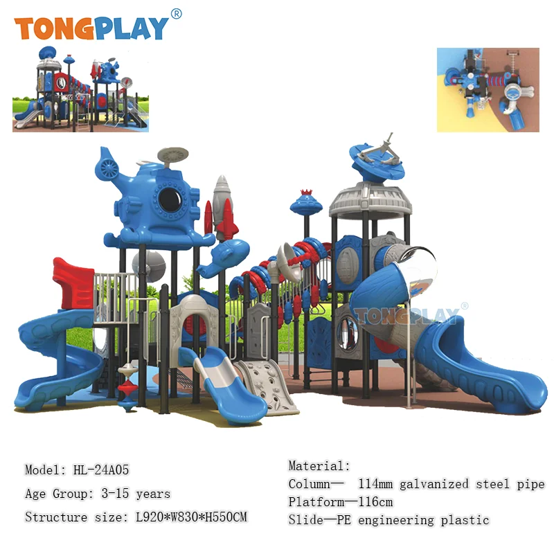 Combinado Playground ao ar livre para crianças, Slide segurança, parque de diversões, Kindergarten uso, alta qualidade