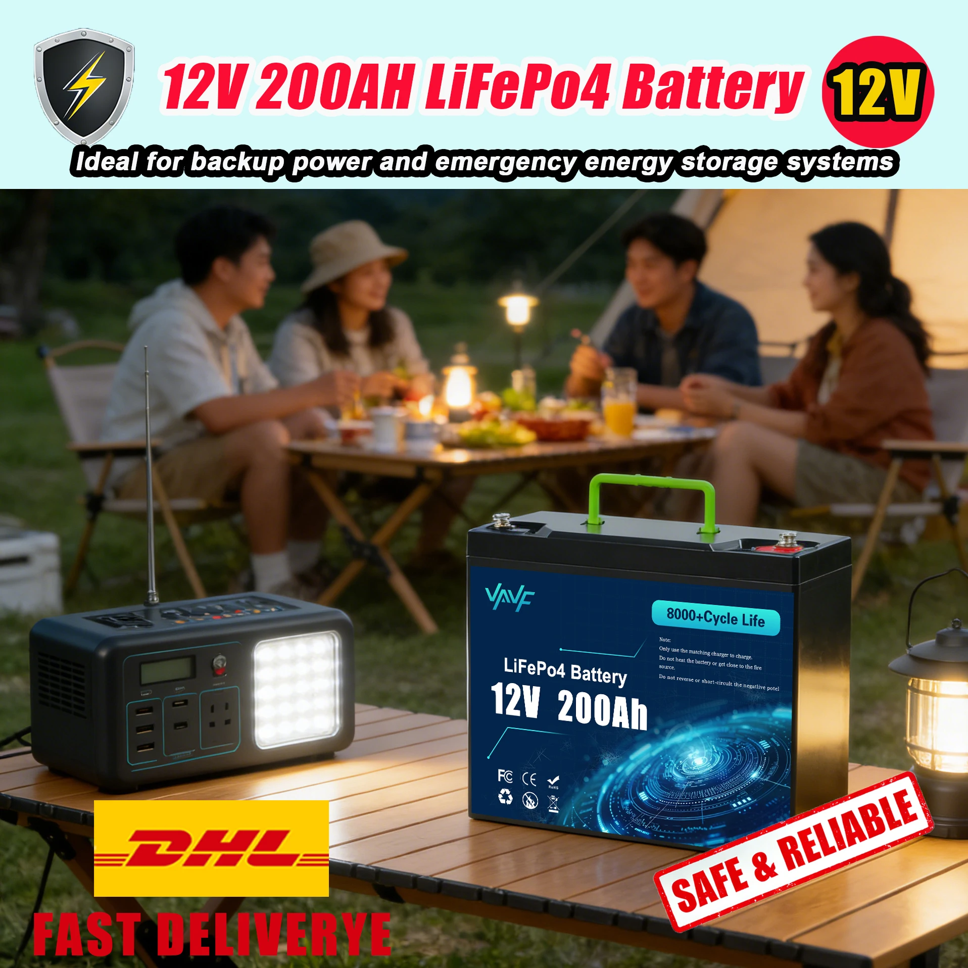 

Аккумулятор LiFePO4 12В ️ Встроенный интеллектуальный BMS 14 Ач, более 2000 циклов, подходит для солнечных панелей Кемперы, морские суда, техника для оверлендинга