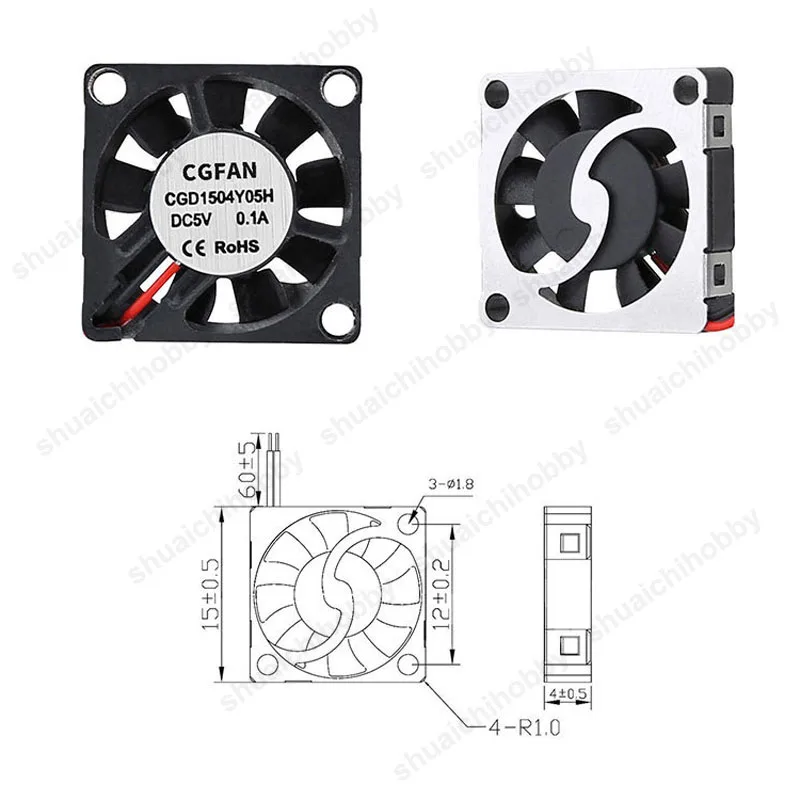 1PCS 1504/1804/2006 Micro Mini Cooling Fan DC 5V Brushless Blower Fans Turbine Cooled Accessories for RC Drone FPV Model