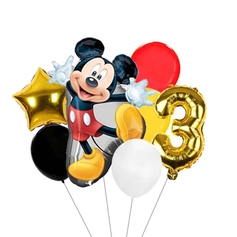 Amine Mickey Minnie Mouse Foil Balloons Number Birthday Party Balloons Kids Birthday Decorations Baby Shower Party Supplies view 4