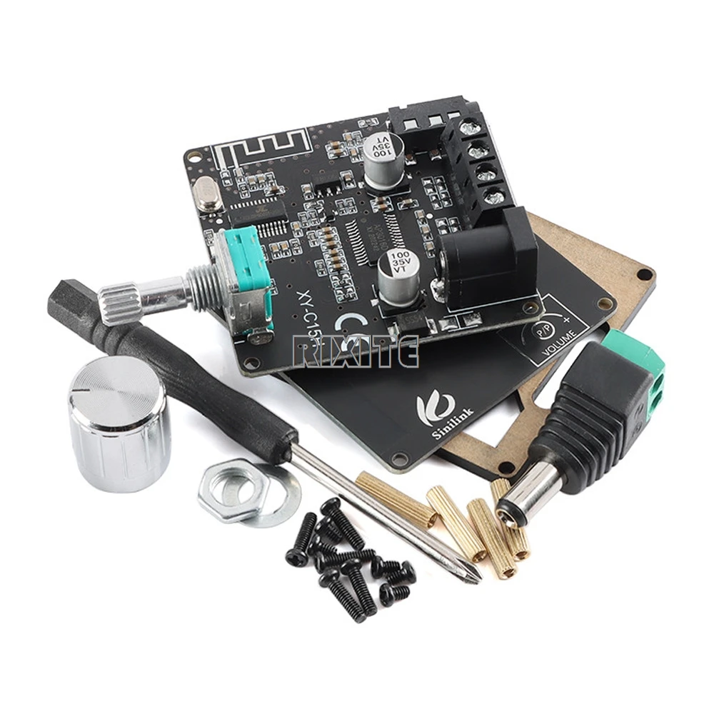 ミニデジタルパワーアンプ,ワイヤレスオーディオ,Bluetooth 5.0,ステレオボード,20wx2,アプリケーション制御アンプ,XY-C15H