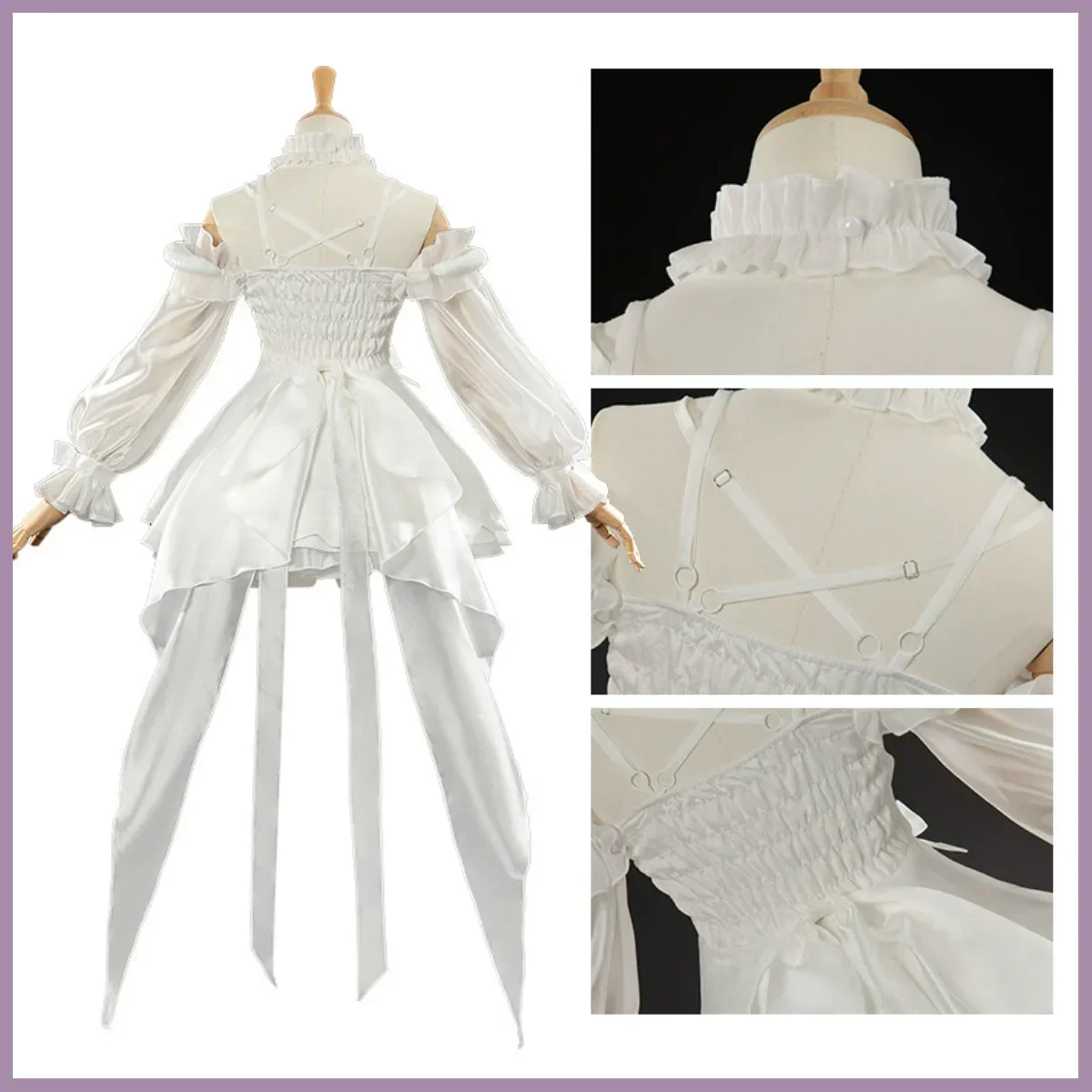 Game NIKKE：The Goddess of Victory Dorothy Cosplay Costume White Wedding Dress Lolita Skirt Wig Woman Sexy Carnival Party Suit view 5