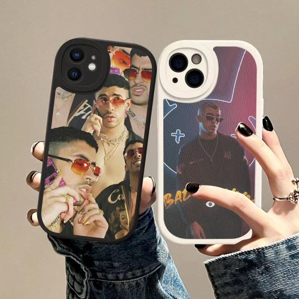 

Bad-Bunny Love Phone Case Hard Leather For IPhone 16 15 14 13 12 Mini 11 14 Pro Max Xs X Xr 7 8 Plus Fundas