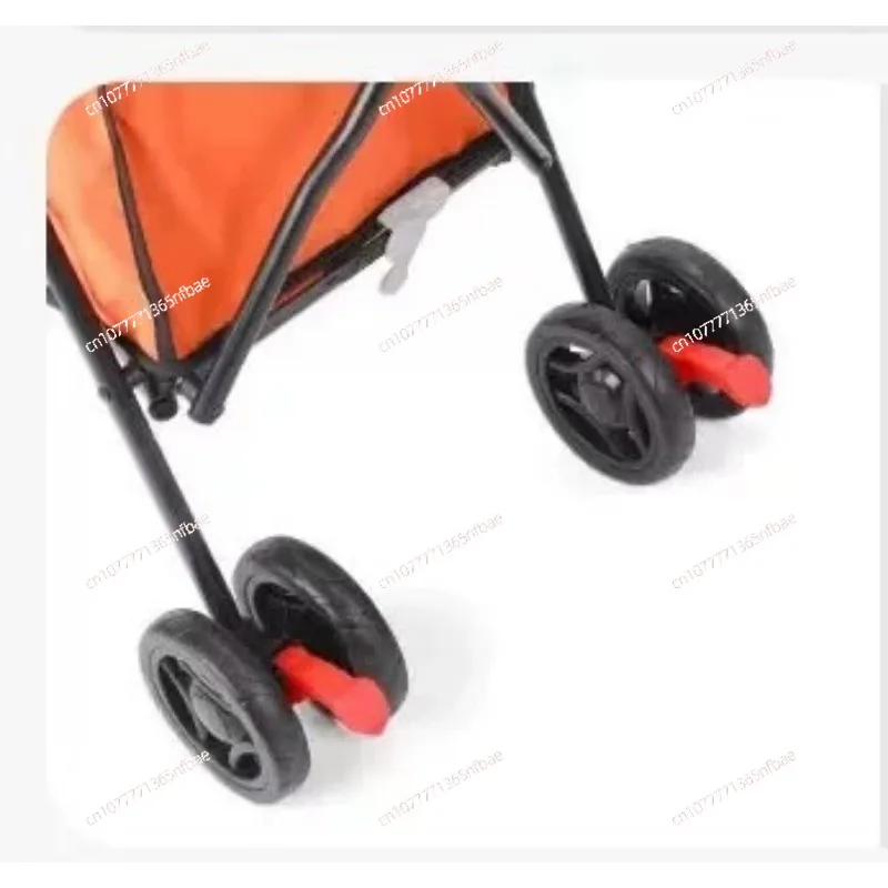 Pet cart dog cat go out small and medium portable multi-function folding simple travel outdoor shopping cart