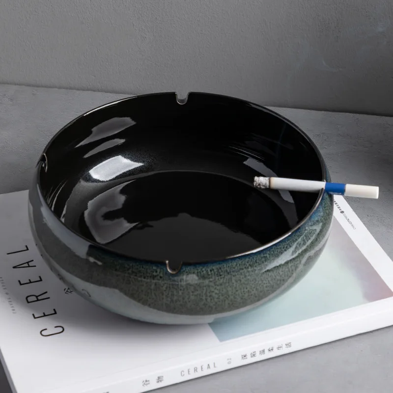 Ashtray Creative personality ceramic ashtray home retro Chinese living room light luxury office trend ashtray ashtray funny