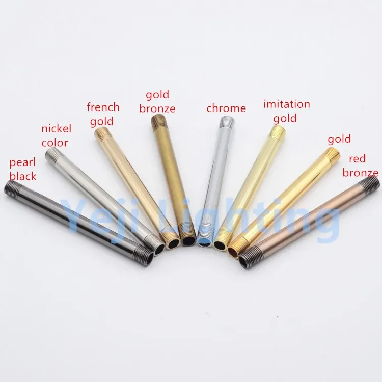 Iron plating hollow tube Lamp fitting Lamp tooth tube M10 thread pipe connection tube Lamp base adapter connector tube led light