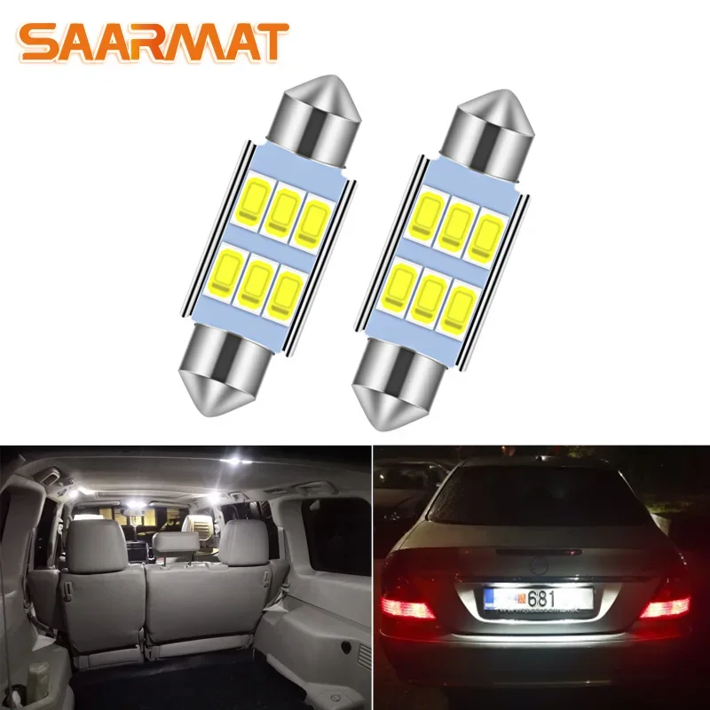 2*Festoon 36mm C5W LED Canbus Car Interior Bulb For Opel Astra J G Agila Zafira A B Corsa D Insignia Admiral Ascona Sintra Mokka