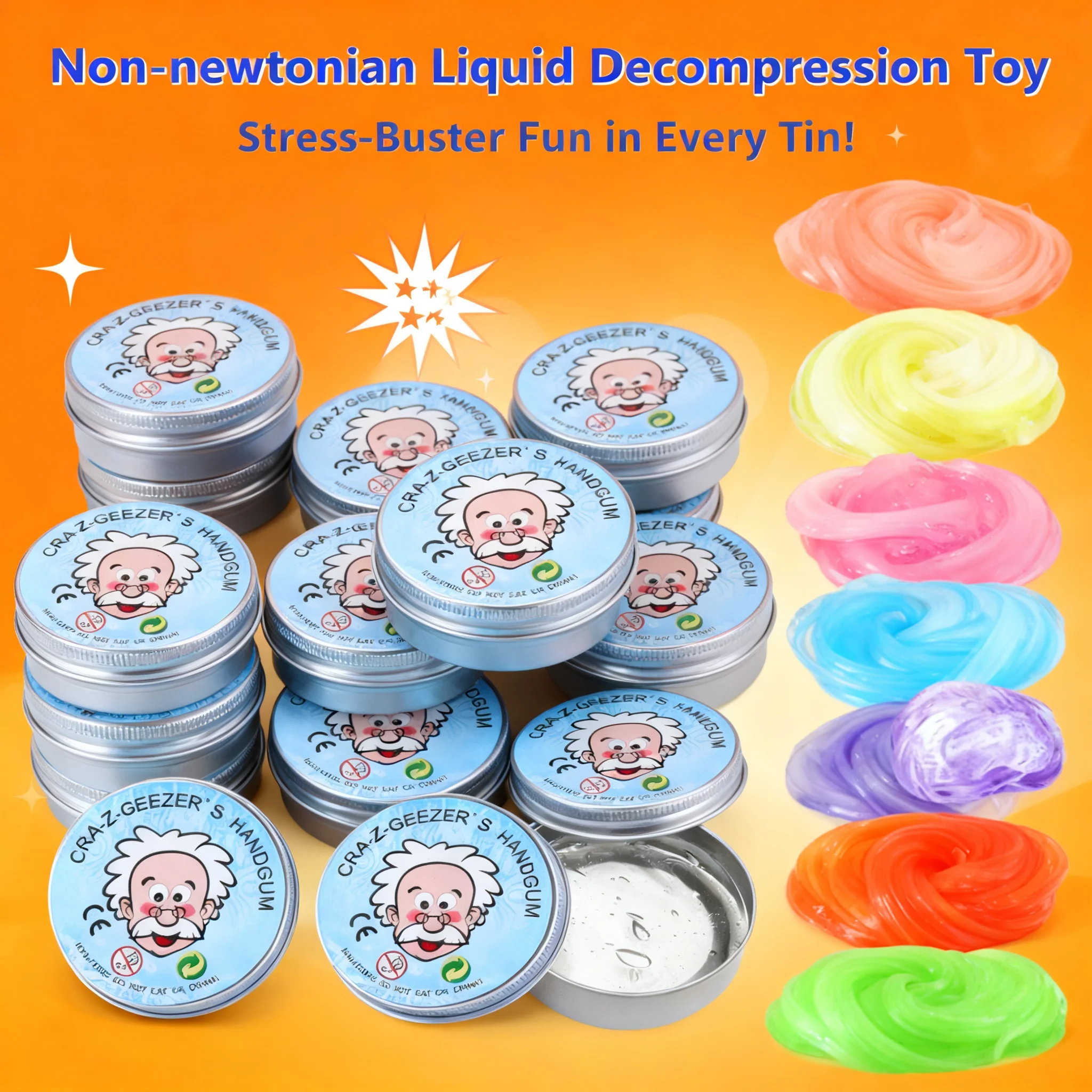 Toddler Stress Relief Reusable Liquid Crystal Bouncy Slime Mud Handgum Color Clay Shape Handmade DIY Putty Playdough Kid Safe